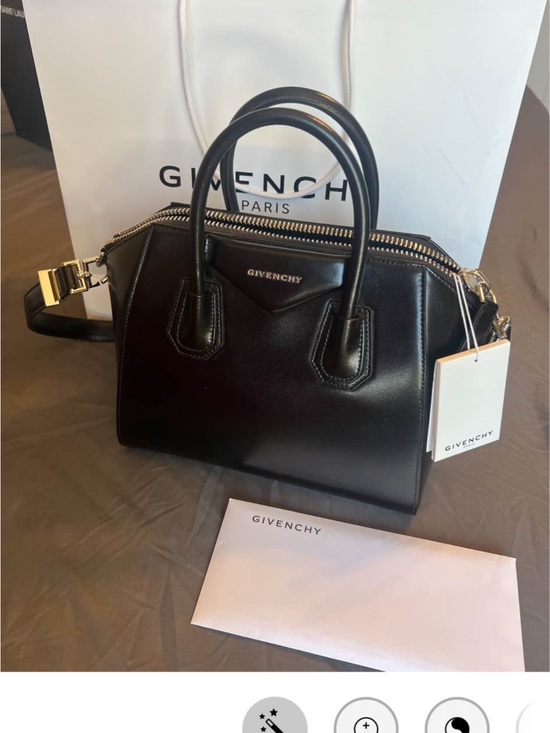 Givenchy Handbags - Givenchy Black Top-Handle Satchel with Gold Hardware
